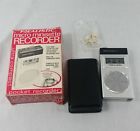 14-814 Realistic Micro Minisette Recorder Cassette Box Carry Case Earphones Vtg