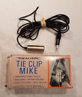 33-1058 Vintage Realistic Tie Clip Mike Microphone With Original Box Radioshack