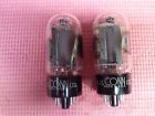 62-04 Ge Vintage 6l6 Gc Matched Pair Conn Tv-7 Test Nos Date Codes