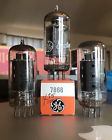 7868 Rca Three Ge Black Plate Vacuum Power Tubes Tests Very