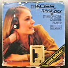 A-2b Koss Music Box Cassette Player Vintage Headphones Manuals No Unit