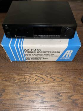 Rd-06 Acoustic Research Vintage Ar Stereo Cassette Music Deck - Extremely Rare