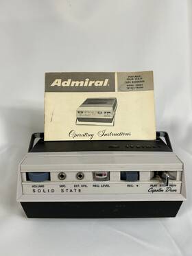 Tr100 Admiral Vintage Portable Tape Recorder With Manuel-not Tested