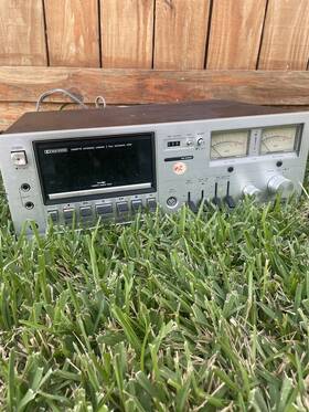 Ad-6500 Aiwa Vtg Solid State Cassette Tape Deck Recorder Powers On For Parts