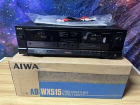 Ad-wx515 Aiwa Vintage Dual Cassette Deck Mint With Box Cables And Manual