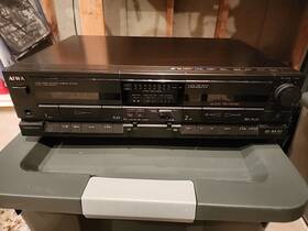 Aiwa Ad-wx7070u Ad-wx707 Stereo Dual Cassette Deck Recorder