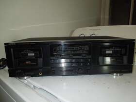Ad-wx717 Aiwa Dual/double Stereo Cassette Tape Deck /wx717u - As Is Parts Repair