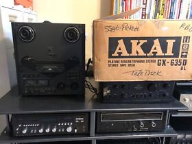 Gx-635d Akai Stereo Tape Deck With Reel Mint In Box Plus Dust Cover Orig