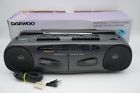Arw-302a Daewoo Rare Boombox Double Cassette Recorder With Box