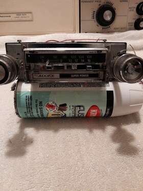 Cas-600a Audiovox Super Power Analog Two-knob Car Cassette Am/fm Radio Tape 70s