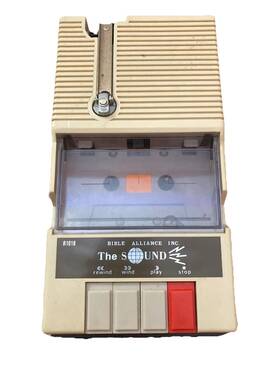 R1018 Bible Alliance Inc. Rare Vintage Cassette Tape Player The Sound Can Work Without Electricity