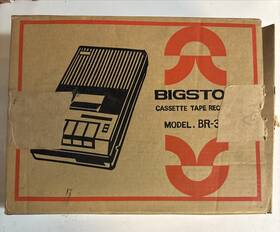 Bigstone Br-380 Cassette Tape Recorder Model Tested And Working With Box Manual