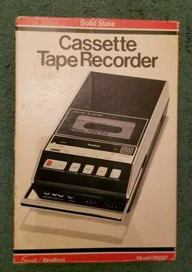90597 Bradford Vintage Grants Cassette Tape Recorder Model Solid State Nos