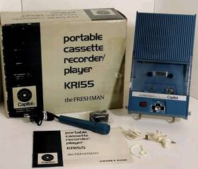 Kri55 Capitol 1968 The Freshman Cassette Recorder Player Vintage Tested Needs Belt