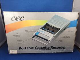 Cec Cra-8500 Vintage Slim Line Portable Cassette Recorder Model Read
