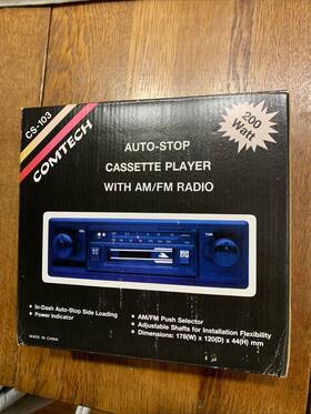 Cs-103 Contech Vintage Comtech Car Cassette Player Tape New In Box With Am/fm