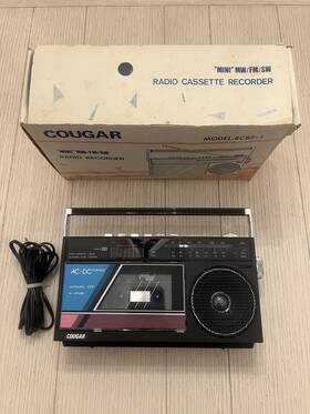 Rc82-s Cougar Vintage Inch Mini Mw/fm/sw Radio Cassette Recorder Model