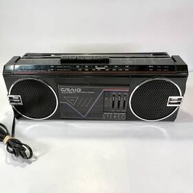 J449 Craig Vintage Boombox Cassette Recorder Am Fm Stereo Graphic Equalizer Radio