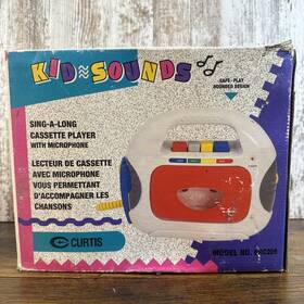 Brc205 Curtis Vintage Kid Sounds Sing Along Cassette Player With Attached Microphone