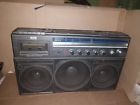8443 D Magnavox Vintage Silver Power Player Am Fm Sw Cassette Speaker