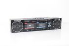 8567-17 D Magnavox Vintage Black Power Player Am Fm Dual Cassette Boombox