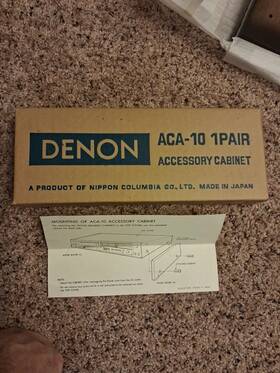 Denon Aca-10 Accessory Cabinet Wood Boards For Some Dr Cassette Decks Early 80s
