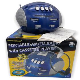Electro Brand 089081074247 Portable Am/fm Radio Cassette Player Ac Or Battery