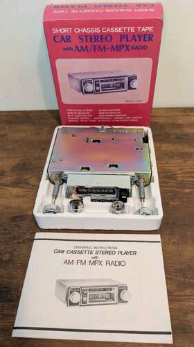 Electro Brand 6440 Short Chassis Cassette Tape Car Stereo Player Model Am/fm-mpx