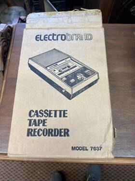 7637 Electro Brand Electrobrand Cassette Tape Recorder Model Microphone