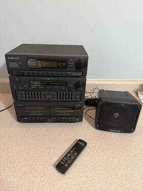 Emerson As2668 Vintage Cassette Stereo And Speakers With Remote Tested Read