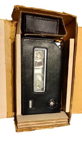 Ftr-403 Fanon-masco Vtg Portable Tape Recorder Model With Leather Case In Box