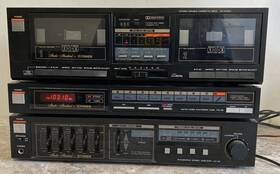 Cr-w34 Fisher Ca-39 Fm-39 Stereo System Amplifier Dual Cassette Tuner Works
