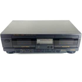 Cr-w9025 Fisher Dual Double Cassette Player Deck Synchro Hi-speed Dubbing - Read