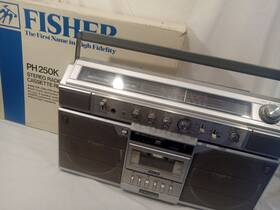 Ph250k Fisher Vintage 80s Boombox Stereo Radio Fm Sw Shortwave Orig Box Forparts