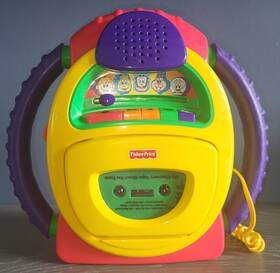 B0334 Fisher Price Fisher-price Kid Tuff Voice Changer Music Cassette Player Recorder Microphone