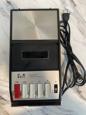 Cmm-111 Foley S Vtg Houston Portable Cassette Tape Recorder #cmm-111 Ac/dc With Power Cord