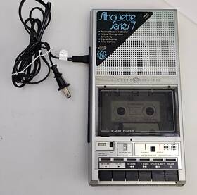 Ge 044319351576 Vtg Silhouette Series 7 Cassette Tape Recorder Model 3 5157 Battery Operated