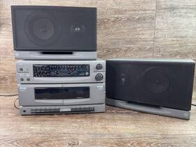 11-2002a Ge 11-2010a Vtg Stereo Compact Player With Speakers/ Model 11-2002a. Tested/works/read Desc