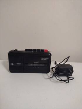 3-5301a Ge 3-3501b Vintage Black Portable Cassette Recorder/player Read Description