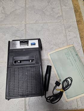 Ge 3-5000 Vintage Portable Cassette Tape Recorder W Mic Manual Tested/untested