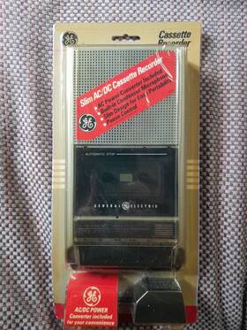 3-5016s Ge Brand New General Electric Portable Cassette Recorder