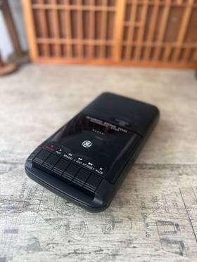 3-5025b Ge Vintage Cassette Recorder Automatic Stop And Record Level Black Model