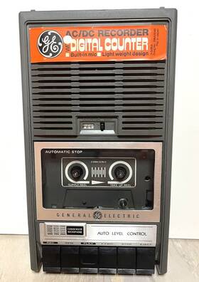 3-5091a Ge Vintage General Electric Ge- Portable Cassette Recorder - Tested/works