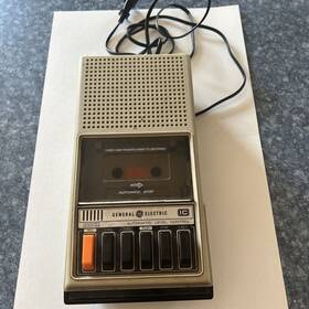 3-5102 Ge Vintage General Electric Portable Cassette Tape Recorder Player As Is C3