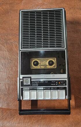 3-5106a Ge Vintage General Electric Portable Cassette Tape Recorder Player Works