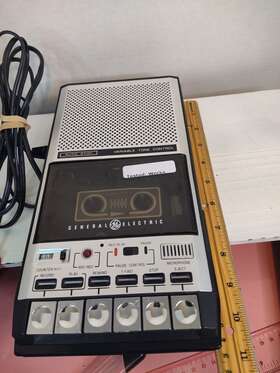 3-5153b Ge Vintage General Electric Ac/dc Portable Cassette Tape Recorder Model