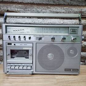 3-5280a Ge Vintage General Electric Radio Cassette Recorder 1980s Tested/works