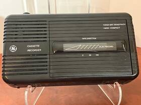 Ge 3-5367a Mini Cassette Recorder Portable Voice Tested 6v Dc Vintage