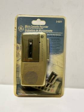 Ge 3-5377 Micro Cassette Recorder New Old Stock