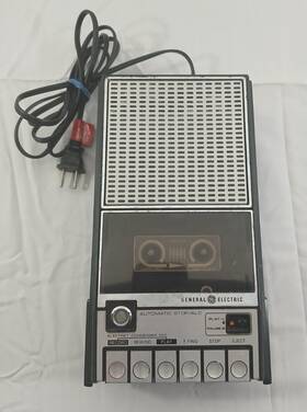 31-5105g Ge Vintage 80s Portable Cassette Tape Recorder Model With Manual Used